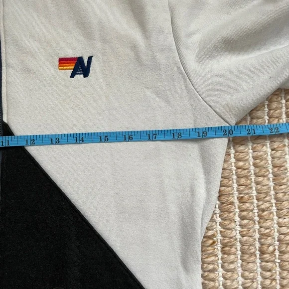 Aviator Nation White & Black Zip-Up Hoodie Size Large - Picture 8 of 10